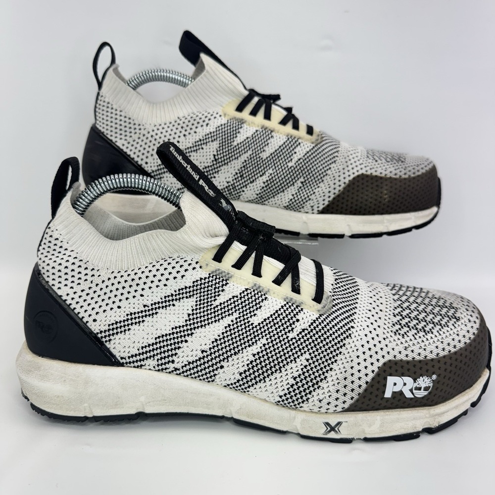 Timberland PRO Womens 8.5 Wide Gray Knit Work Sneakers ReBOTL Lightweight - Picture 2 of 11